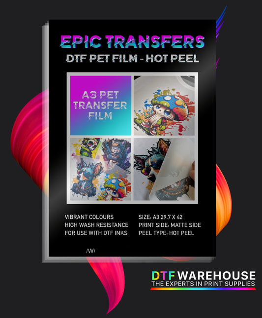 DTF Warehouse Premium A3 DTF Hot Peel Double Matte