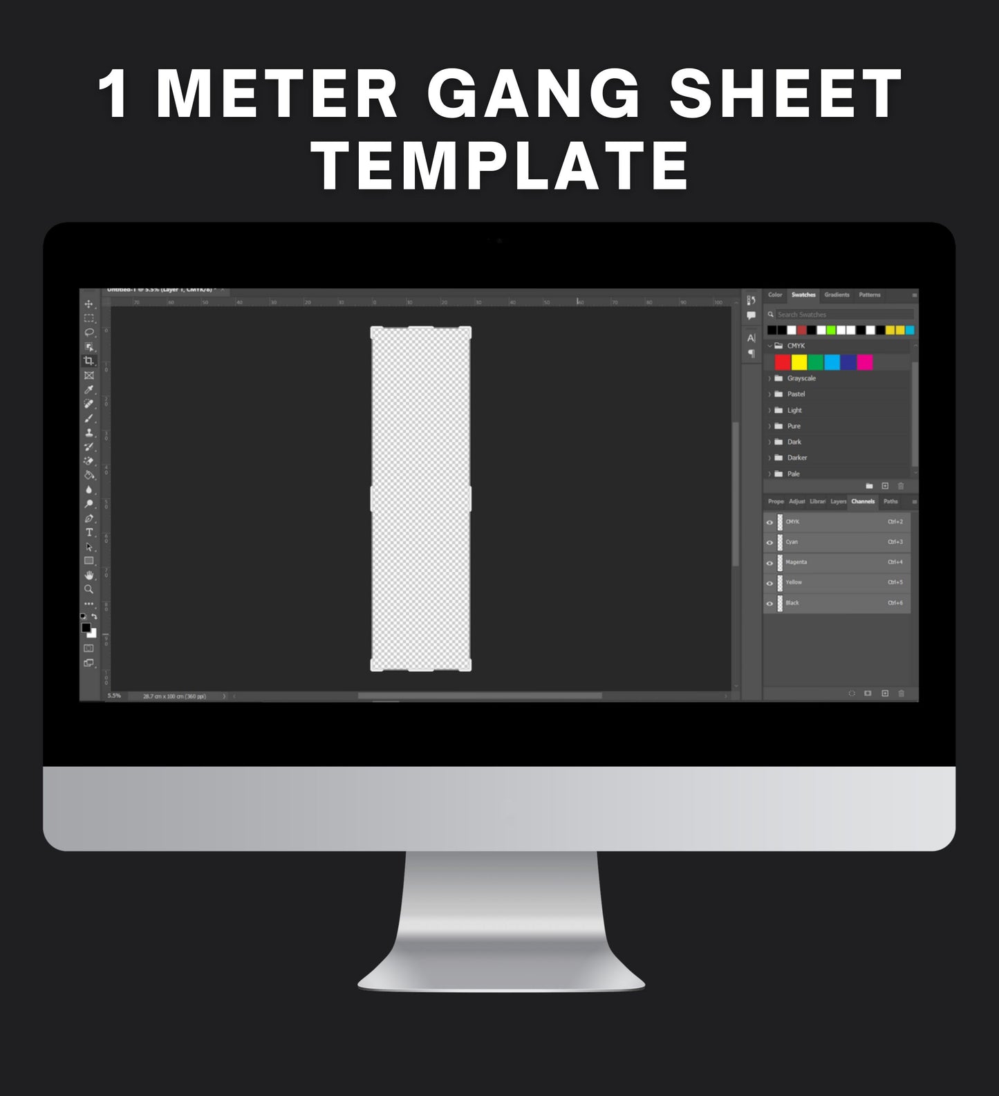 1 Meter Gang Sheet Template