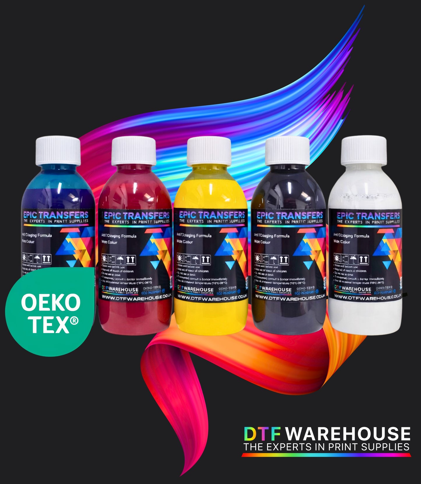 DTF Warehouse's Premium DTF Ink Single Bottles
