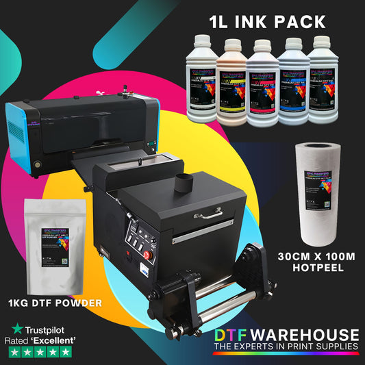 PHANTOM DTF Warehouse's Duel Head 30cm Printer Shaker Bundle