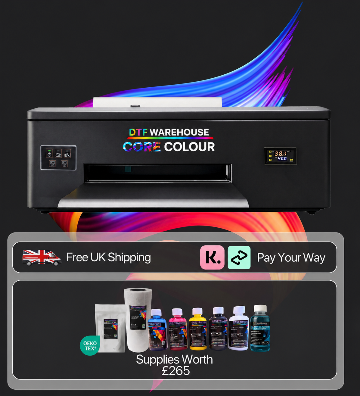 DTF Warehouse Core Colour A3 Desktop DTF Printer